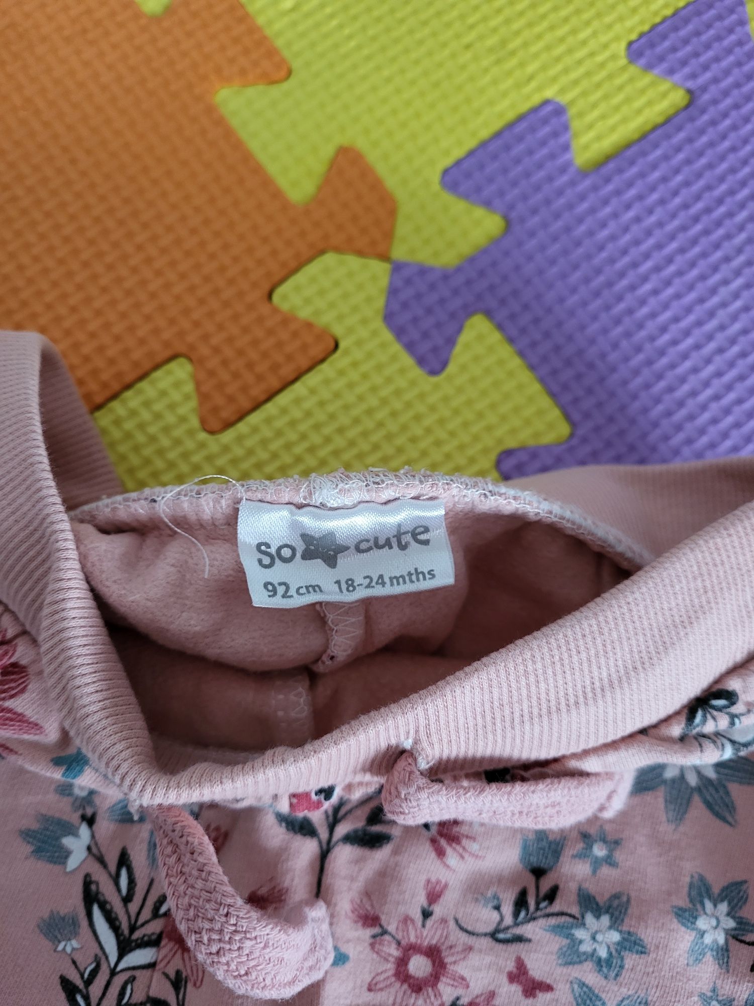 Spodnie bawelniane spodenki dresowe dla dziecka dziewczynki 92