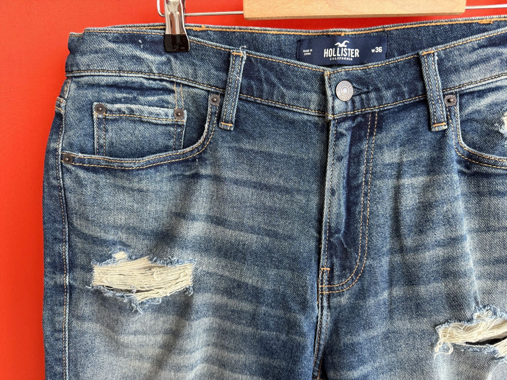 Hollister оригинал мужские джинсовые шорты размер 36 Б У
