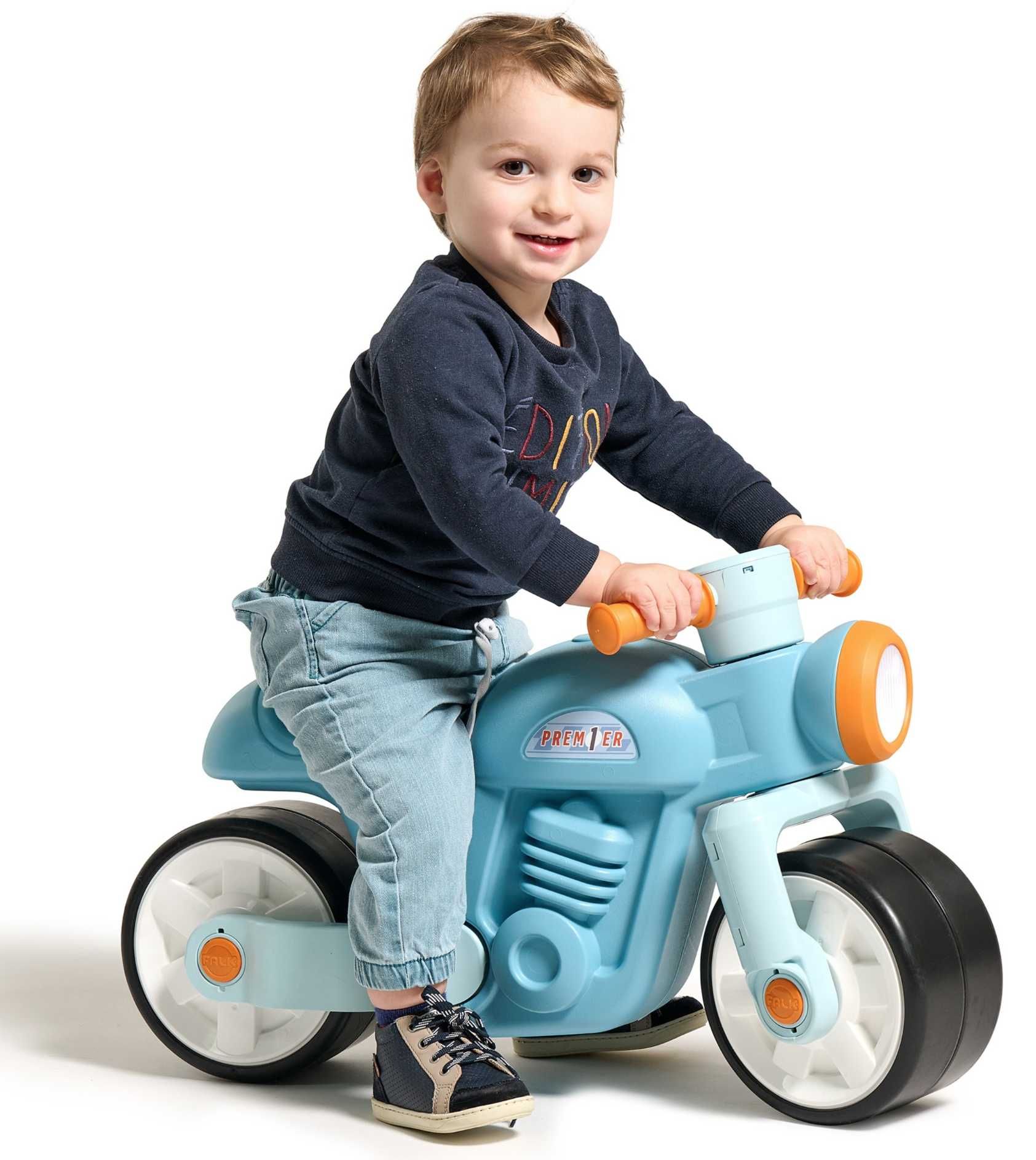 FALK Jeździk Scooter Prem1er Retro Niebieski - Vintage rowerek biegowy