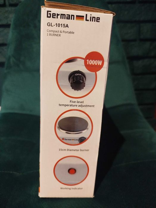 German Line Elektryczna kuchenka 1 palnik 1000 W