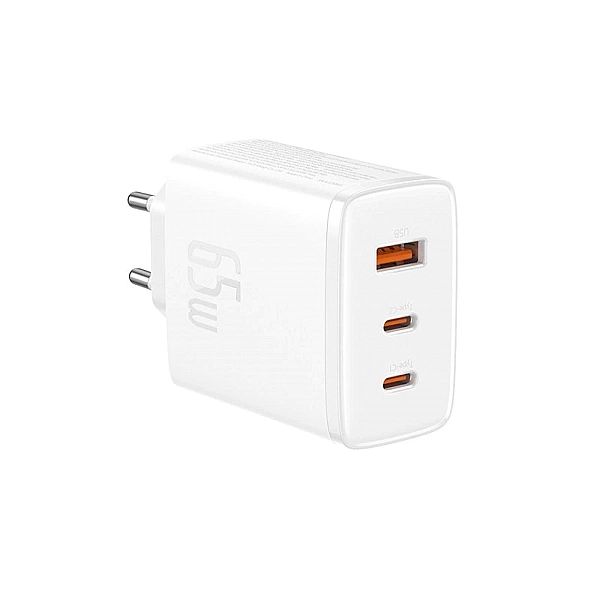 Ładowarka GaN Baseus Cube Pro 65W 2x USB-C USB-A - biała