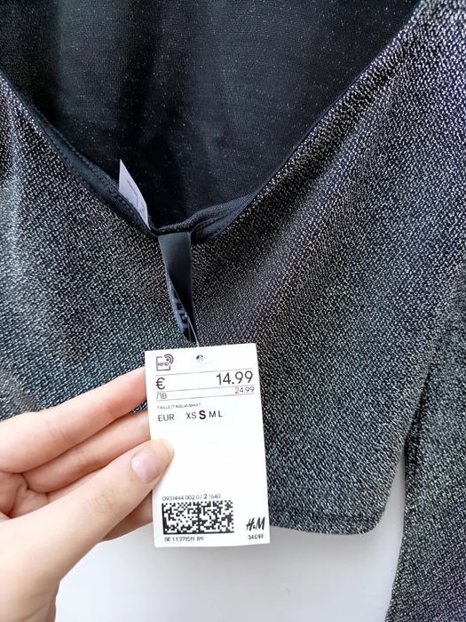 Top Brilhante de Manga Comprida