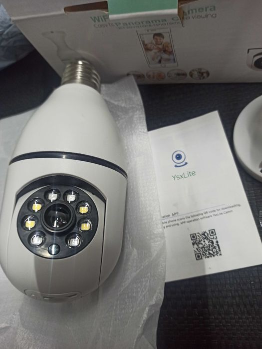 Уличная Wi-Fi IP-камера 2,4G E27 поворотная датчик движения