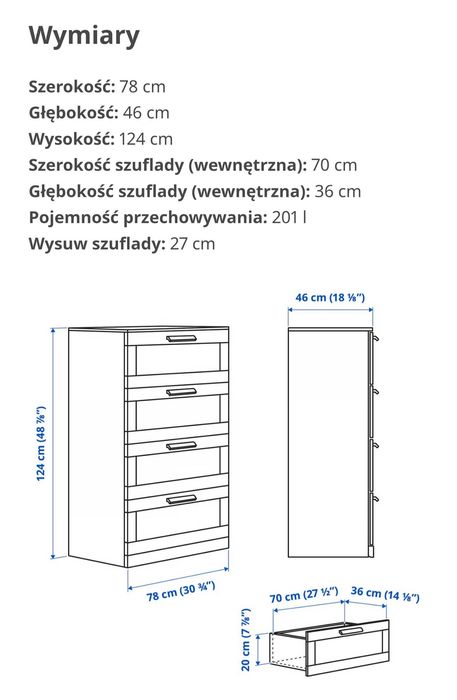 Komoda ikea biała