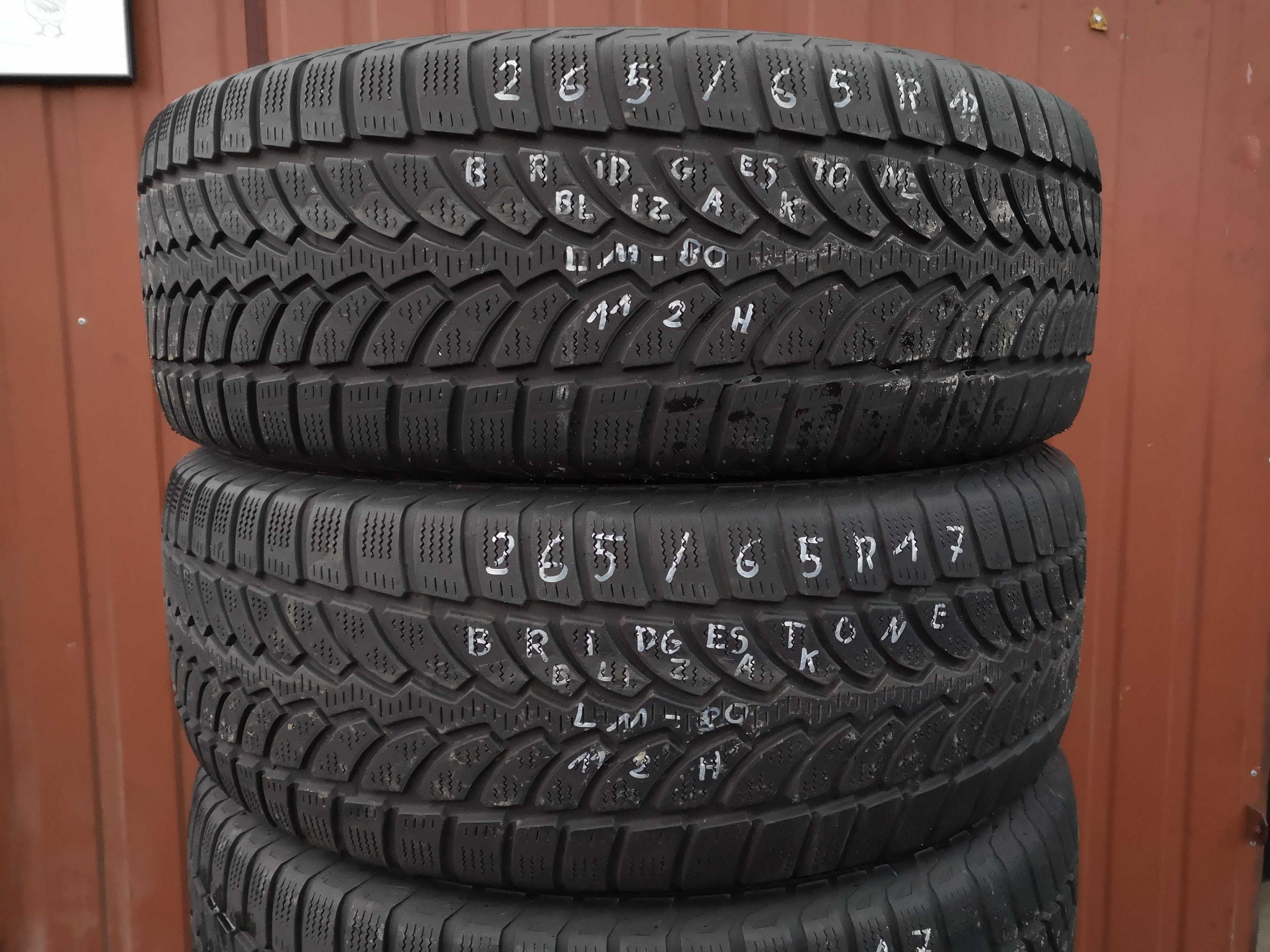 265/65 R17 112H - Bridgestone Blizzak LM-80 (4 sztuki)