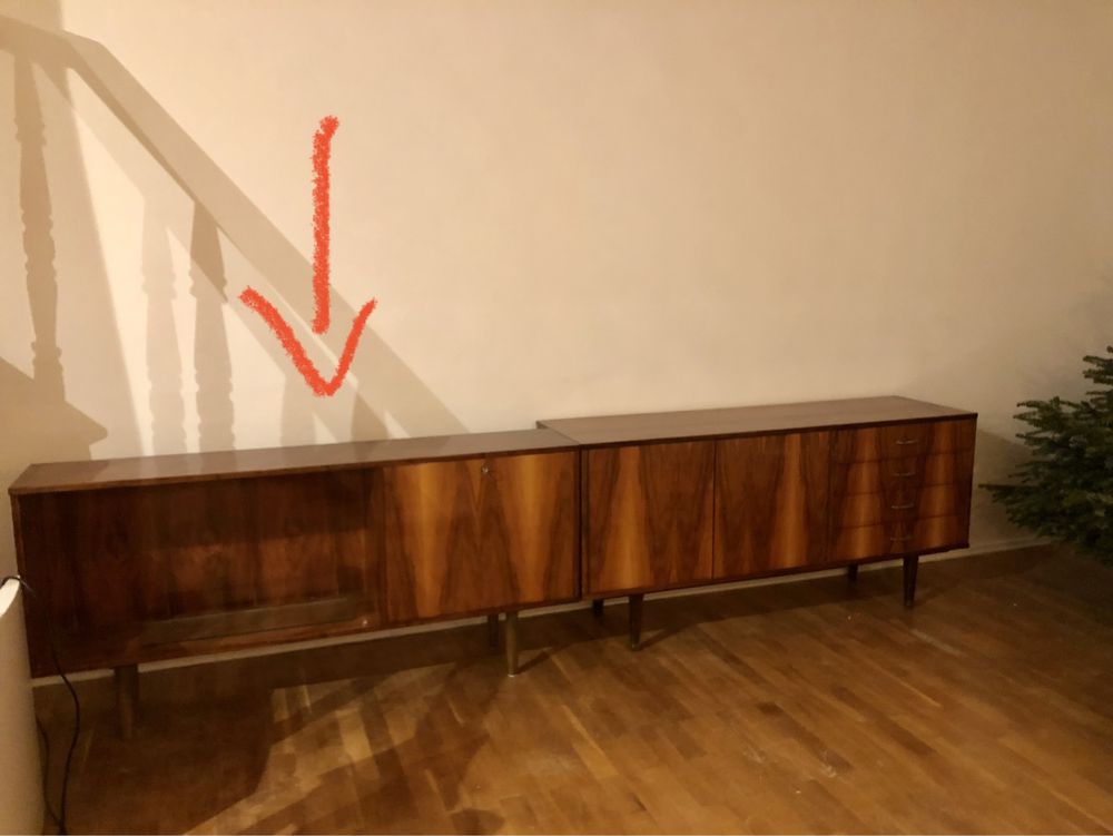 Nadstawka kredens barek prl violetta w6 orzech