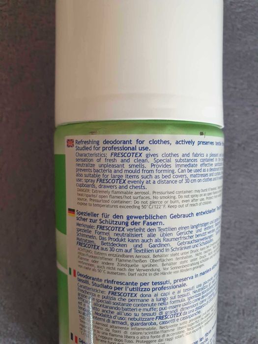 Profesjonalny dezodorant odświeżający i konserwujący tkaniny