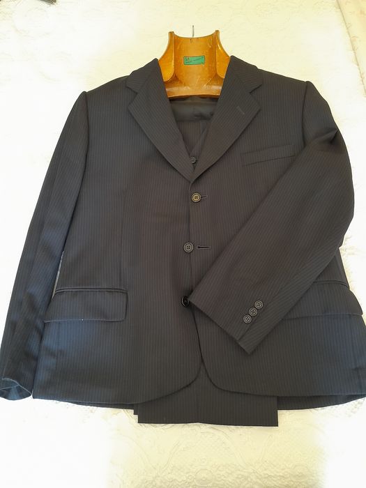 Fato casaco, colete e calça