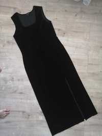 Чорне довге велюрове вечірнє плаття vroom&dreesmann вечернее платье XL