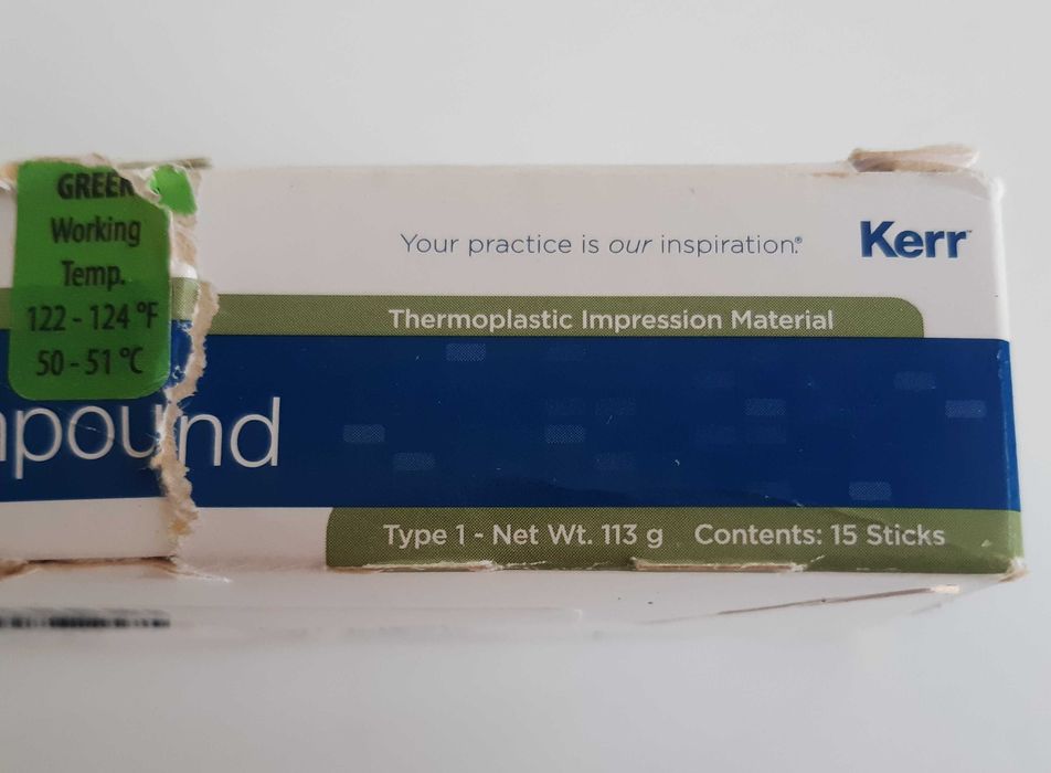 Caixa 15 Sticks Verdes Composto de Impressão Dentária KERR