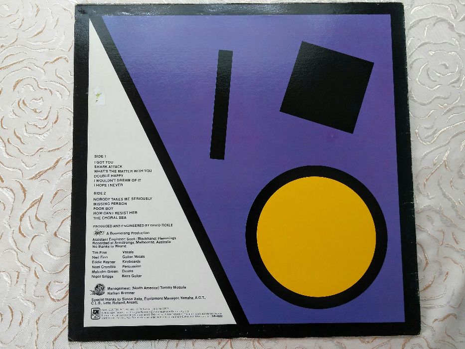 Split Enz ‎– True Colours (1980) виниловая пластинка.
