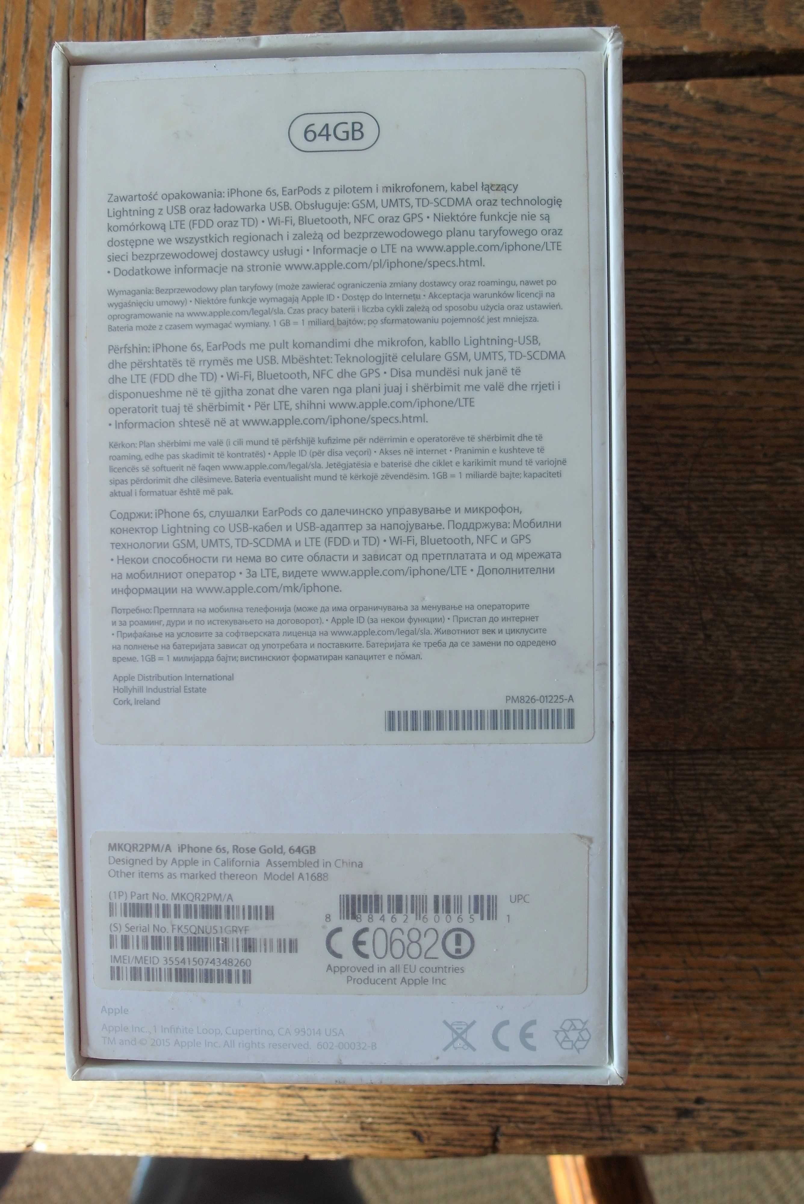 Iphone 6s 64GB pudełko jak nowe