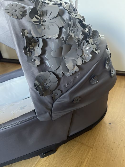 Gondola Cybex Priam 4.0 Lux Carry Cot Simply Flowers gray szara