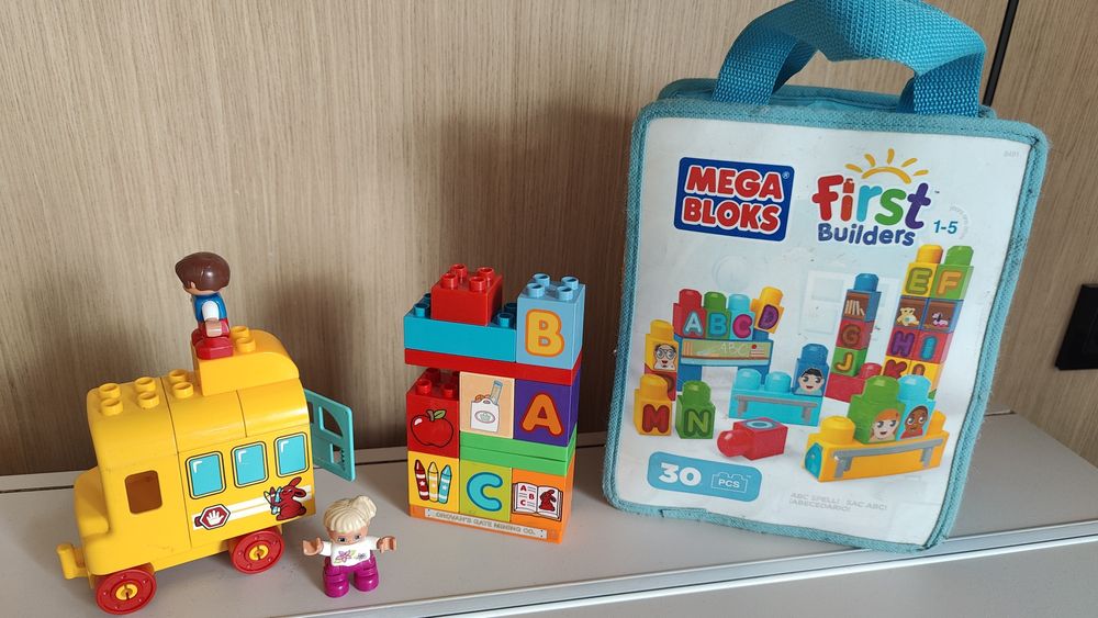 LEGO Duplo mój pierwszy autobus!!! Gratis Mega Bloks zestaw alfabet!