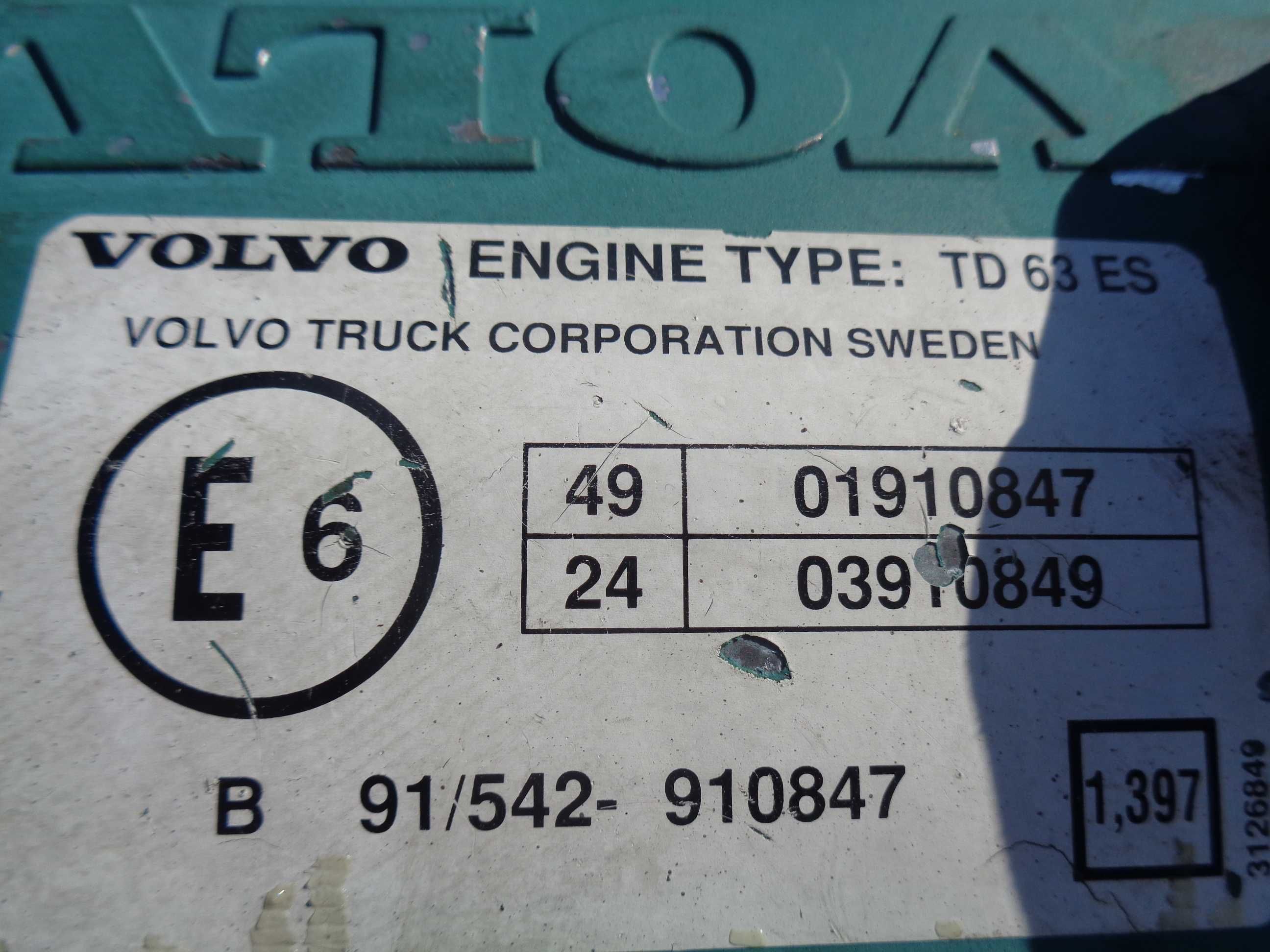 Silnik VOLVO TD 63 ES