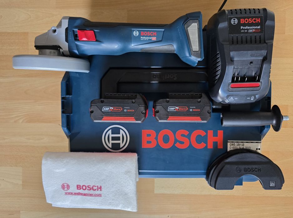 BOSCH GWS 18V-10 Szlifierka Kątowa Flex Diax 2xAku5.0Ah Ładowarka NOWA