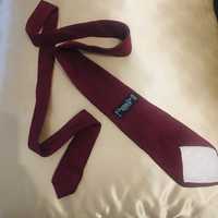 Jedwabny krawat Christian Dior 100% silk bordowy burgundowy