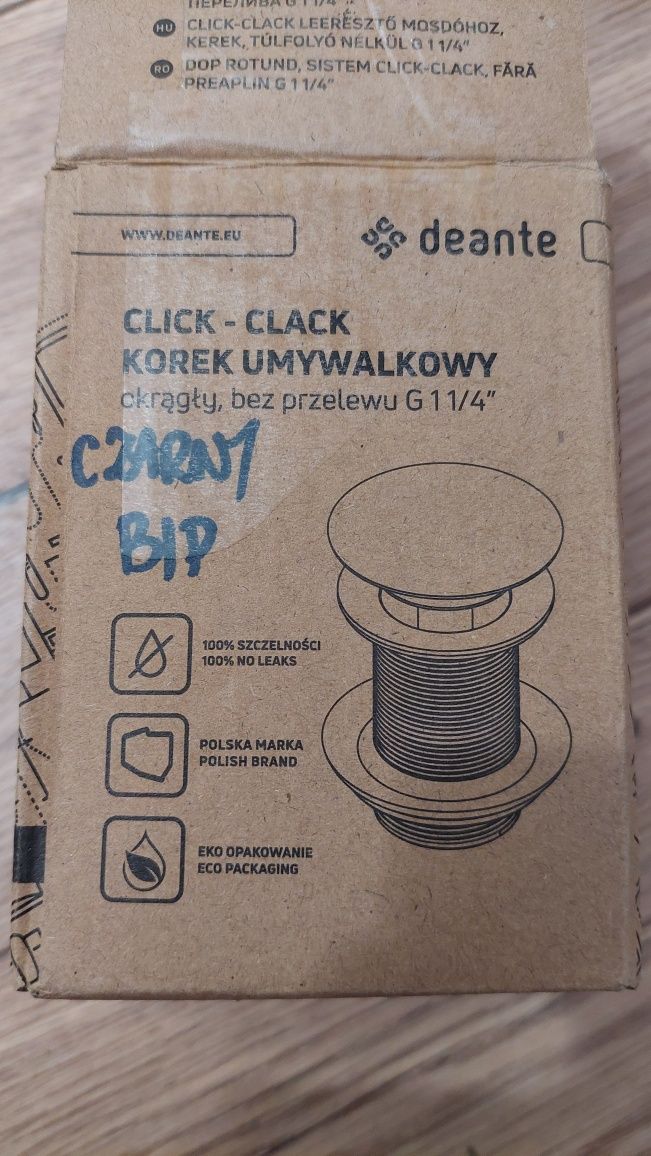 Click-clack nowy korek umywalkowy Deante B/P G11/4’’