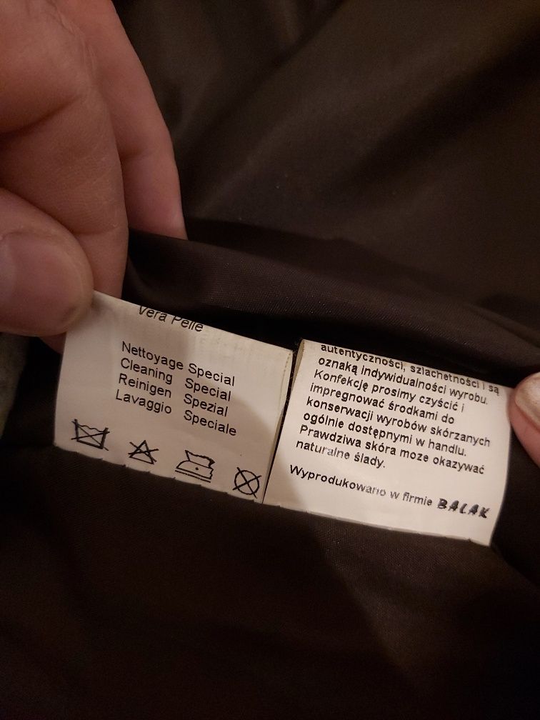 Płaszcz skórzany męski Balak L/XL