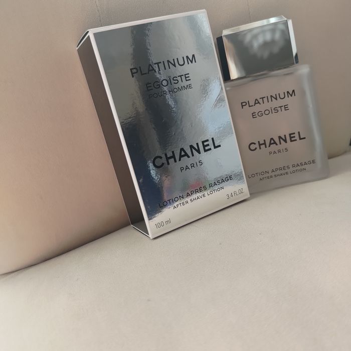 Pusty flakon po wodzie do golenia chanel egoiste z pudelkiem 100 ml