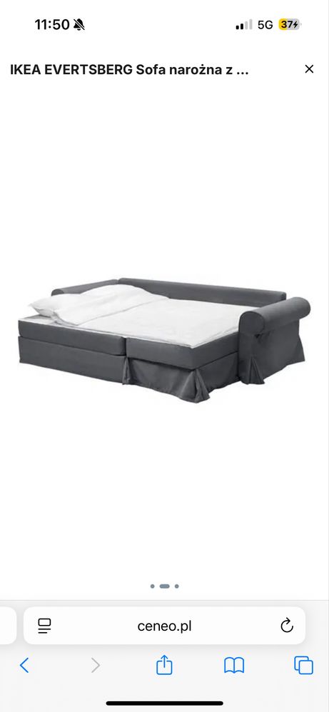 Sofa narożna z pojemnikiem ikea