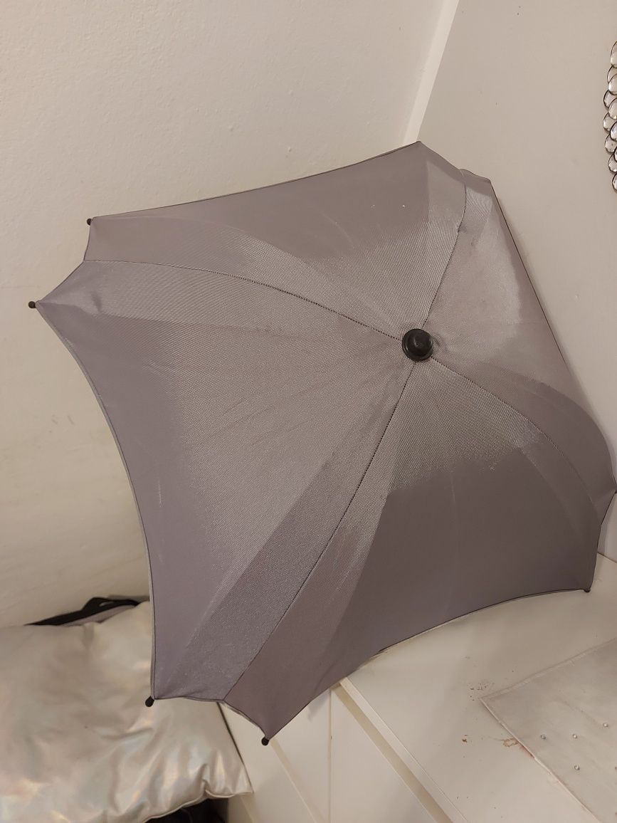 Junama diamond oryginalna parasolka parasoleczka do wozka siwa szara