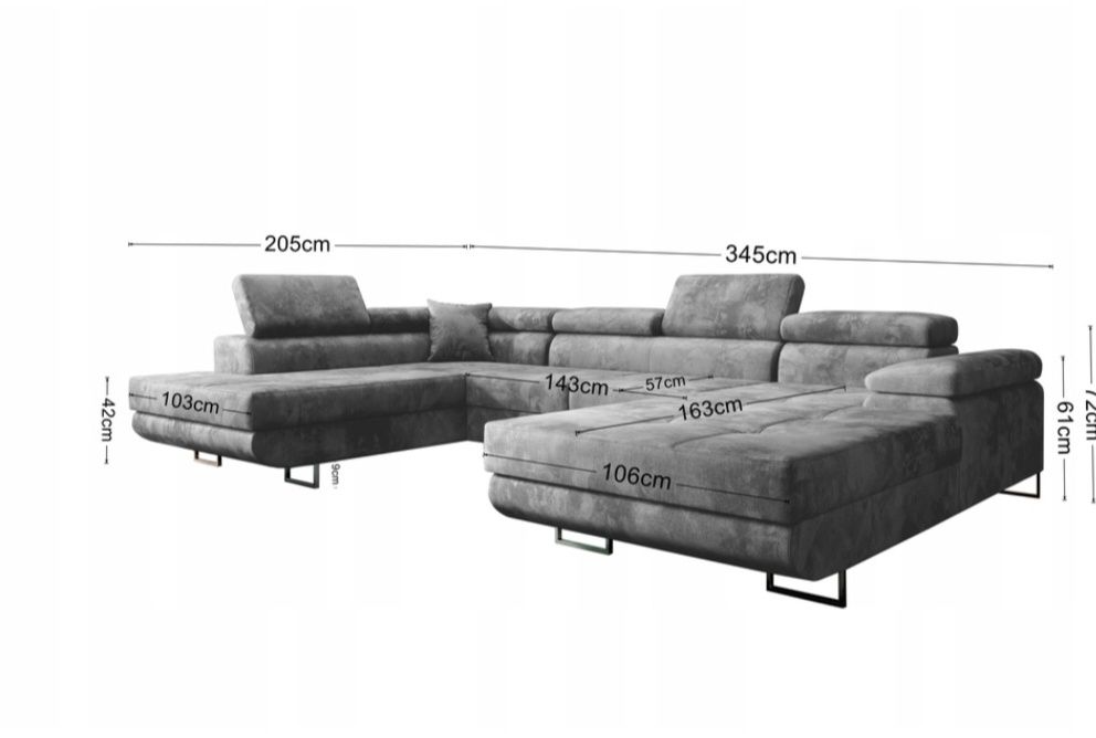 Narożnik z funkcją spania