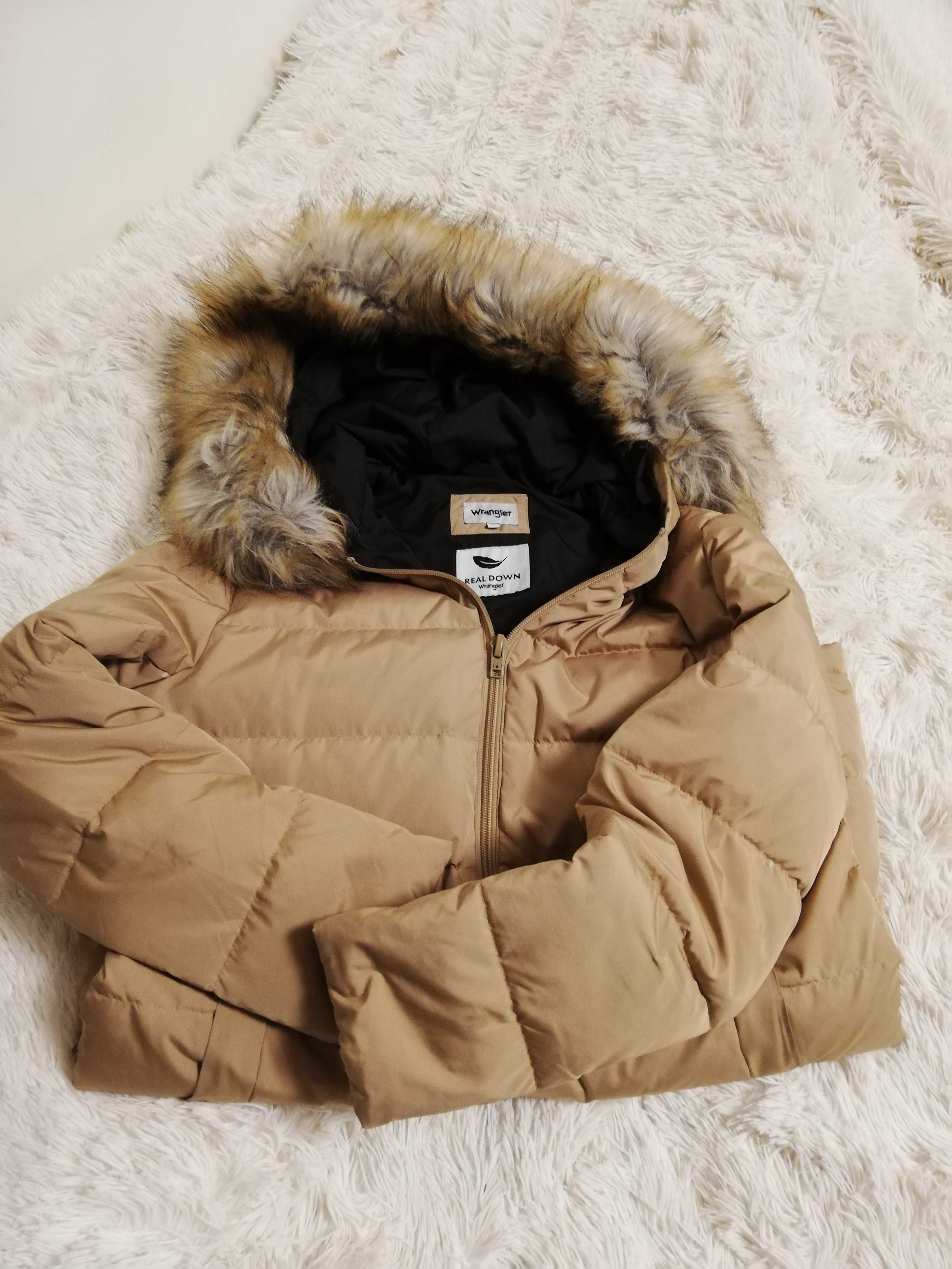 parka puchowa Wrangler xs s 34 36 kaczy puch kurtka puchowa Wrangler s