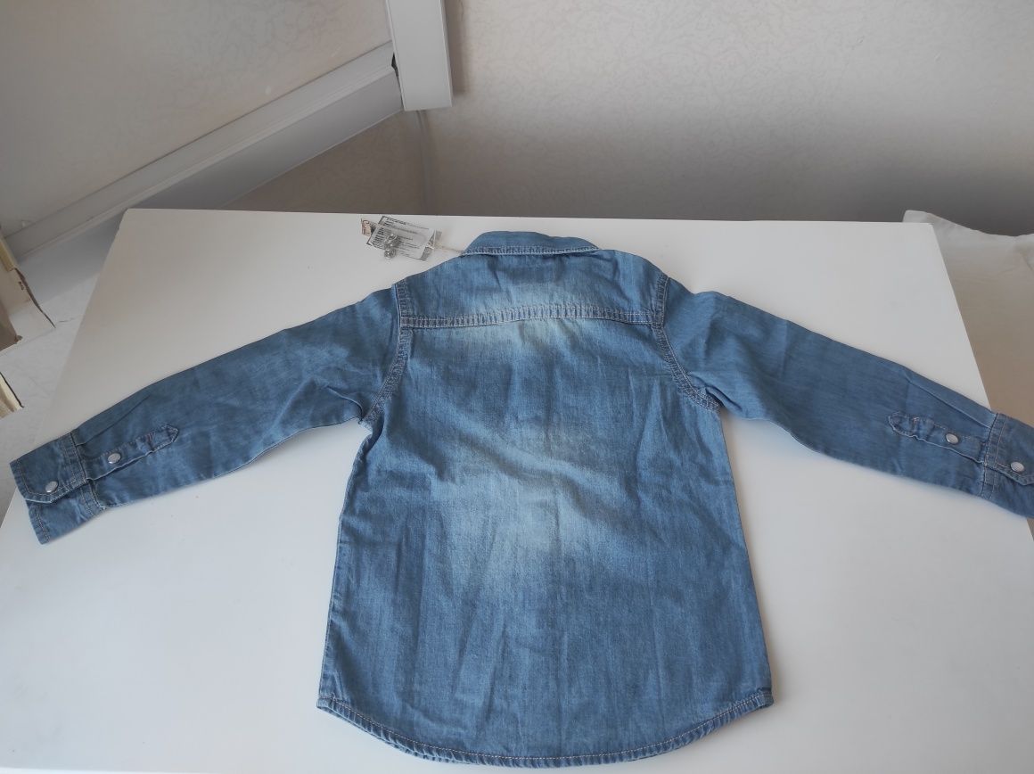 Sarabanda Италия джинсовая рубашка  для мальчика d.t121/00 98 и 104р