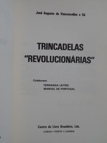 Trincadelas Revolucionárias de José Augusto de Vasconcellos e Sá