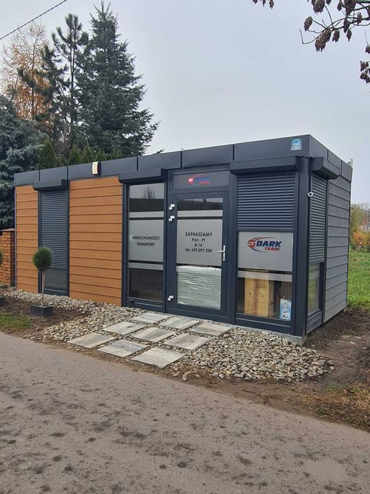 Kontener biurowy usługowy WC pawilon 6x3 m