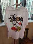 Męska biała koszulka Stussy Summer Casual, rozmiar XL