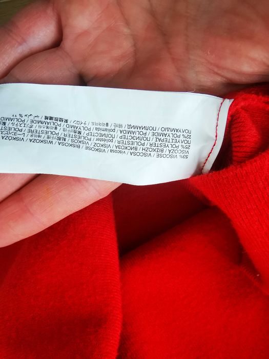 Sukienka Mango r. L czerwona mini z półgolfem