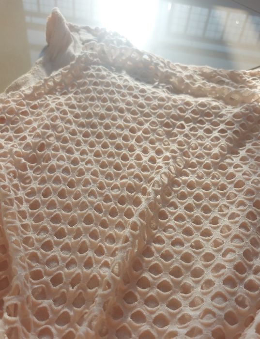 Letnia plażowa sukienka brzoskwiniowa w stylu boho rozm. M