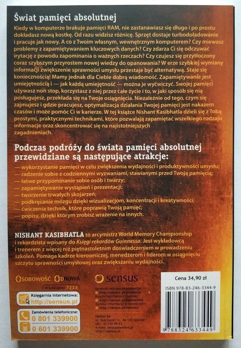PAMIĘĆ ABSOLUTNA. Jak radzić sobie z zapominaniem, Kasibhatla, NOWA!