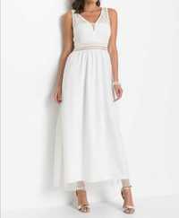 Nowa biała suknia ślubna z koronką 40