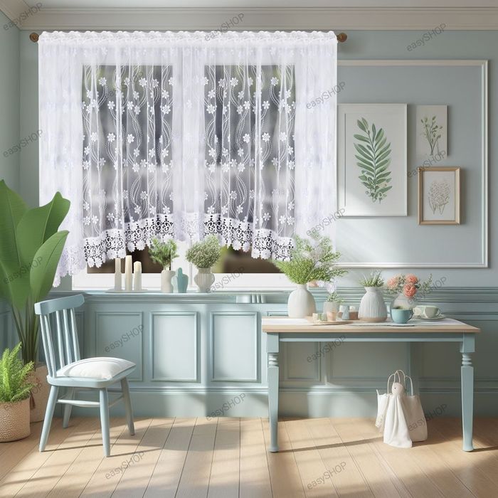 Firana z markizety z gipiurą 160x400