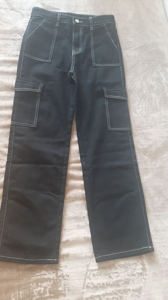 Spodnie czarne dżinsy 13-14 lat