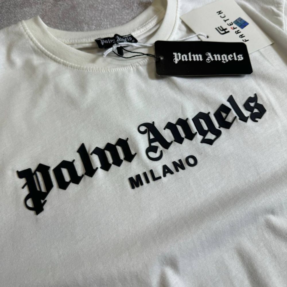 NEW COLLECTION! Мужская футболка Palm Angels белый цвет размеры S-XXL