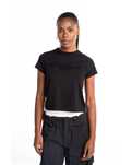 Футболка Alexander Wang Distressed Logo Shrunken Tee Black