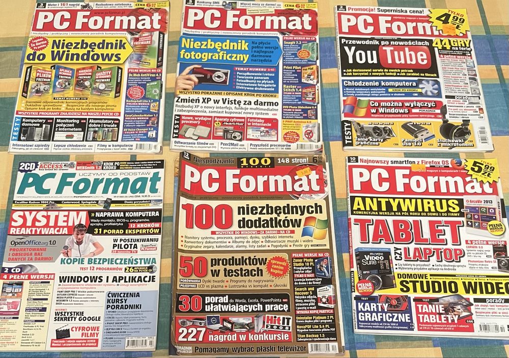 PC Format 6-ć egzemplarzy gazety (4 z CD)