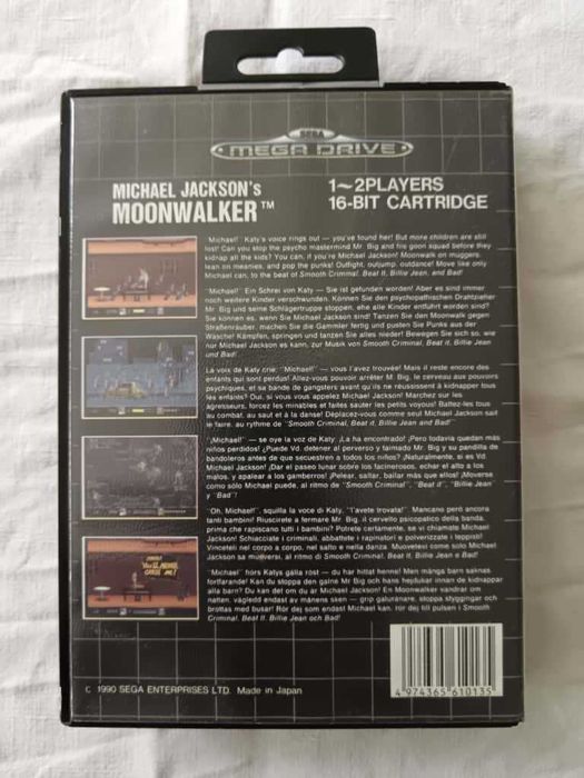 Michael Jackson's Moonwalker [SEGA Mega Drive, 1990] Complete | French