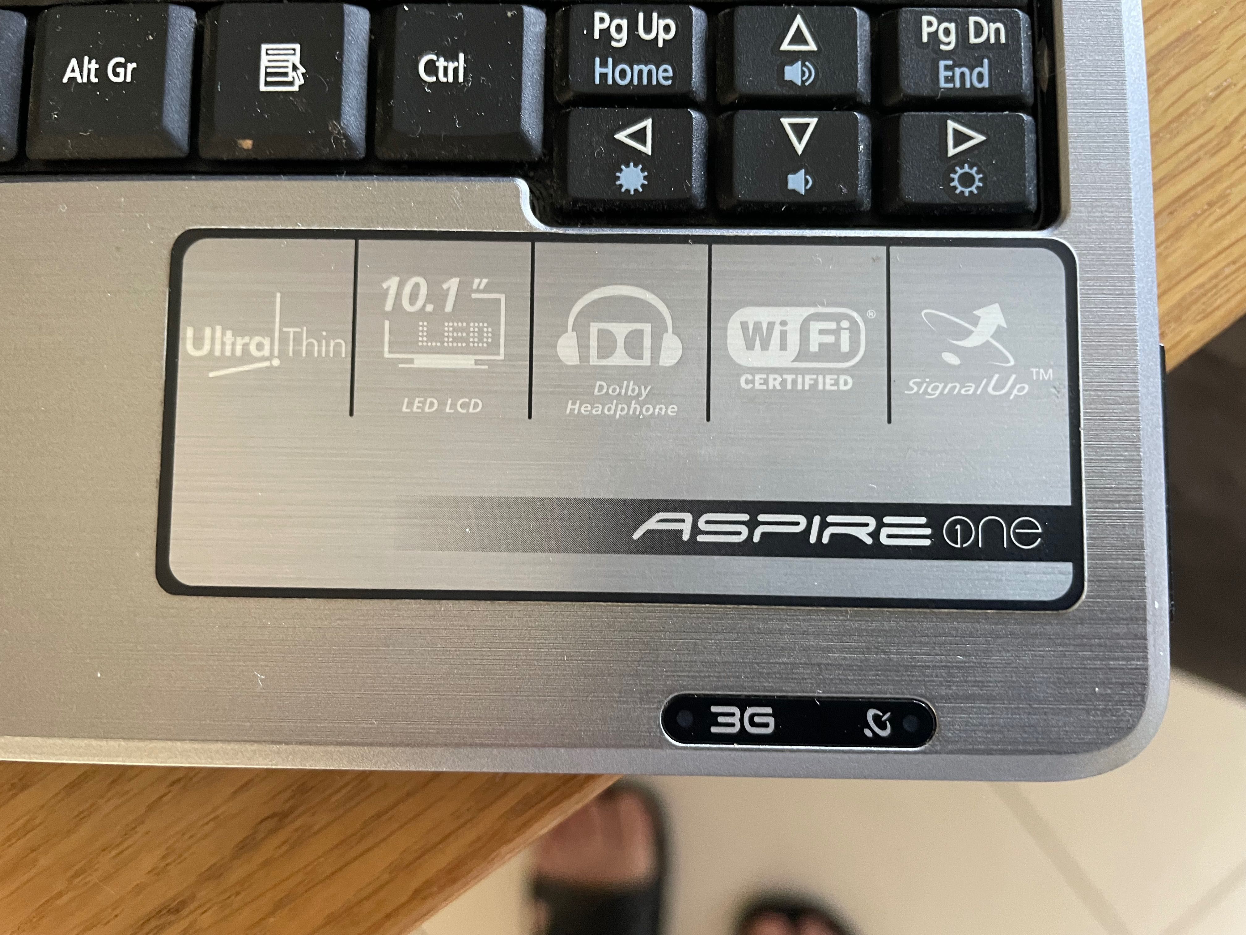 Laptop Aspire One 3G Windows Licencja