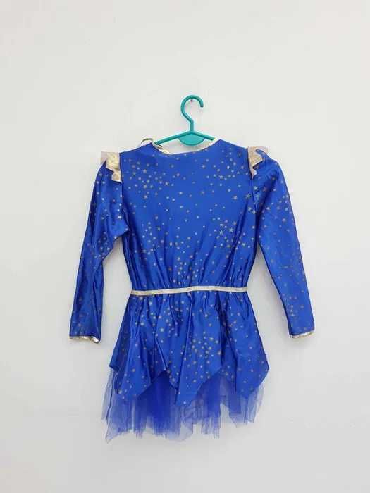 Strój karnawałowy sukienka czarodziejka Wróżka rozmiar 140 cm. G185