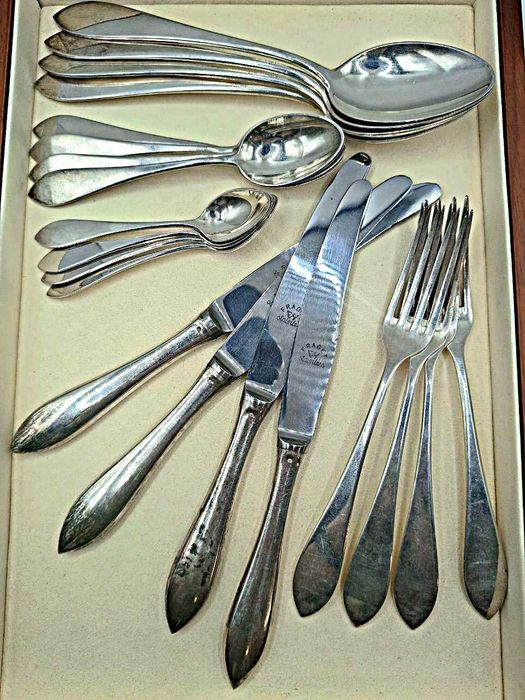 Sztućce srebrne 830 komplet 4 os. Fraget