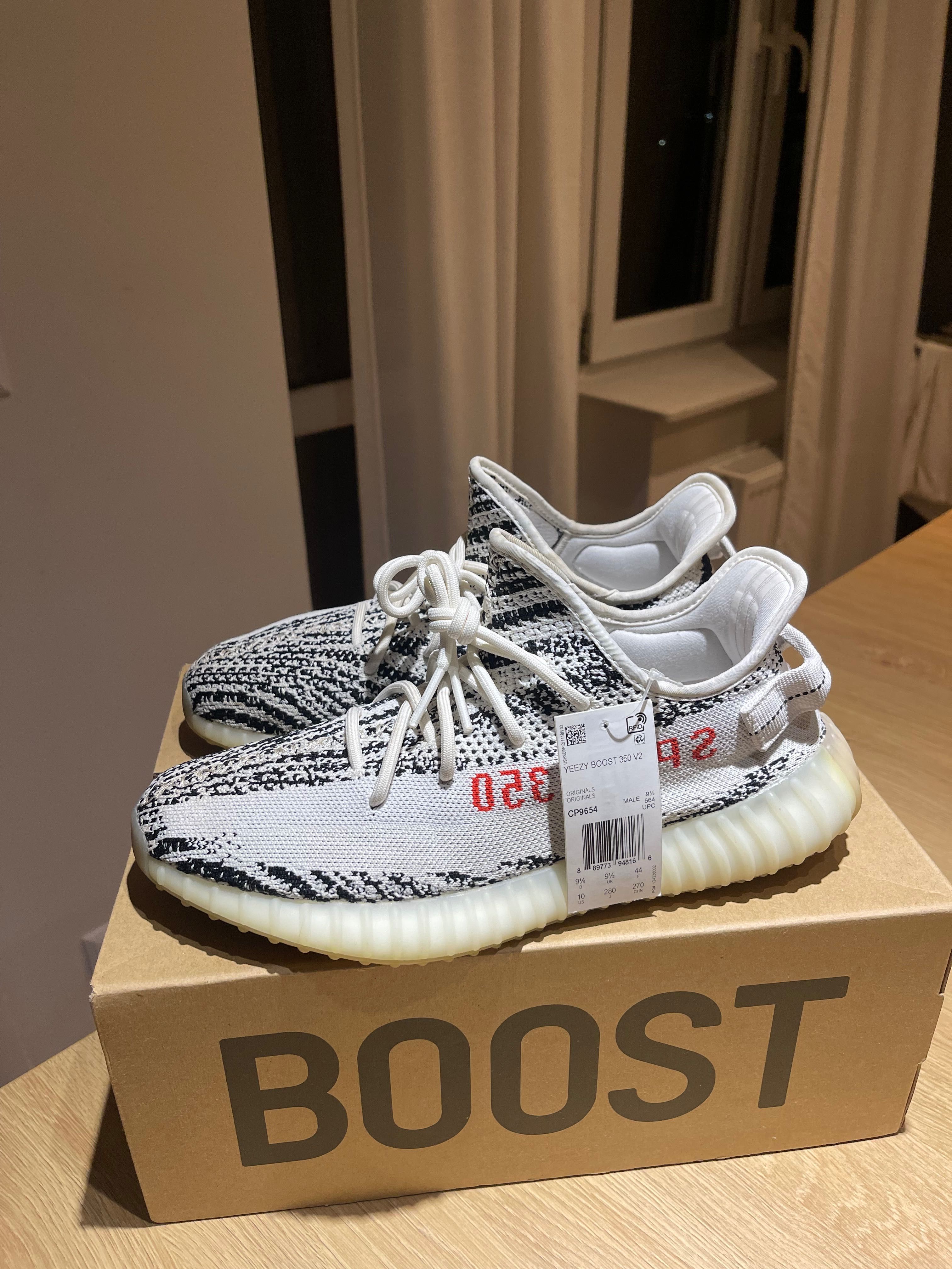 adidas Yeezy boost 350 v2 zebra 44 black white carbon