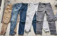 Spodnie jeans, dres, casual - 5 szt - r. 146