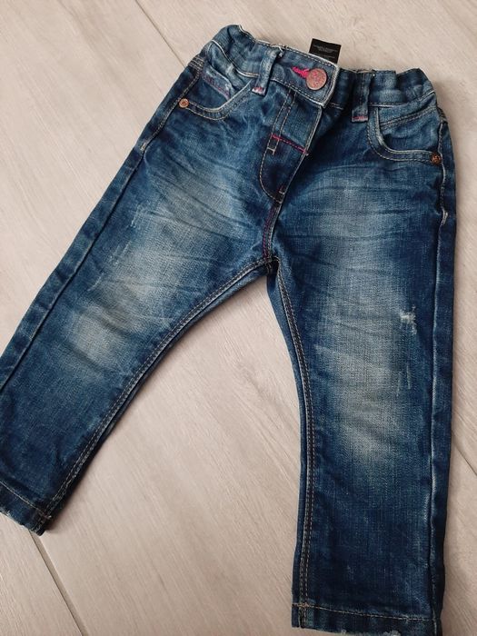 Spodnie jeans dziewczynka roz.80