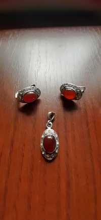 Komplet biżuterii srebrnej