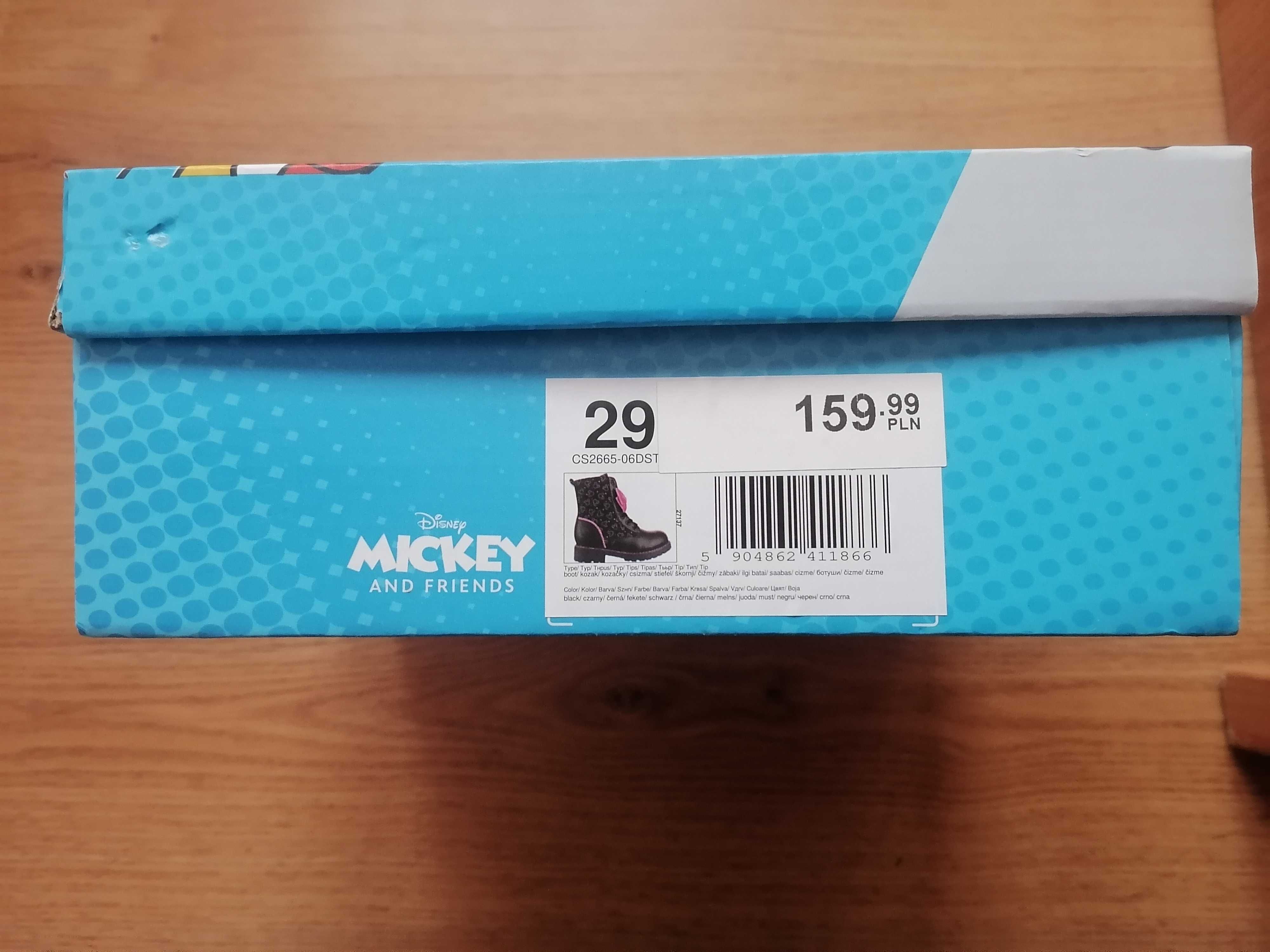 Buty zimowe  nowe dziewczęce  r. 29  wk.18 ,5